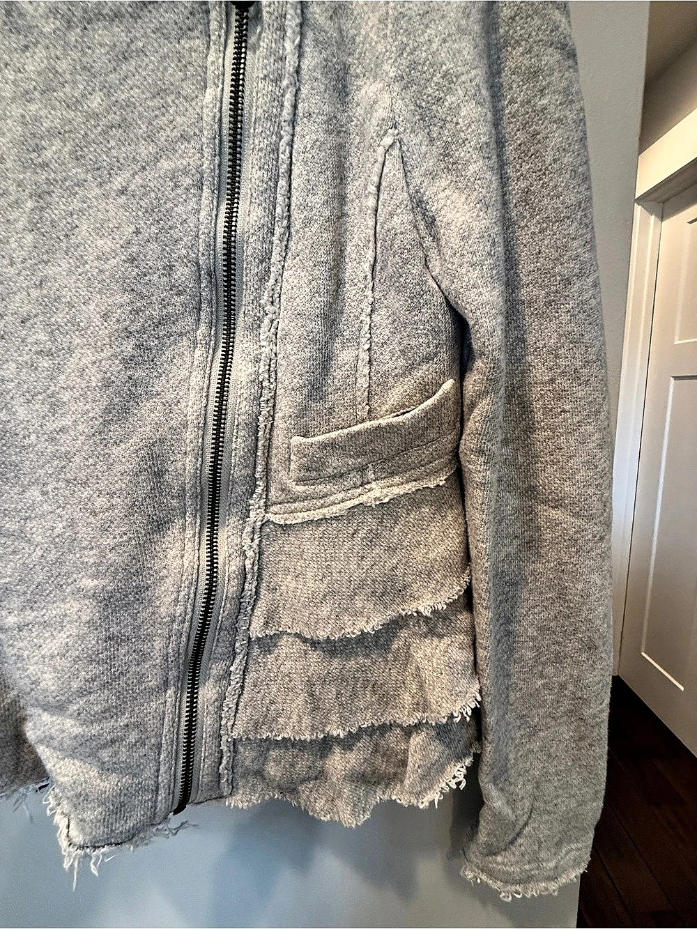 Sundance Joy Gray Ruffle Jacket, Size Small - Picture 7 of 10